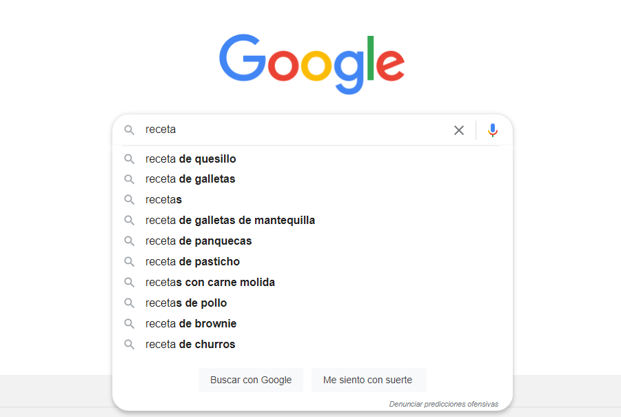 autocompletar de google
