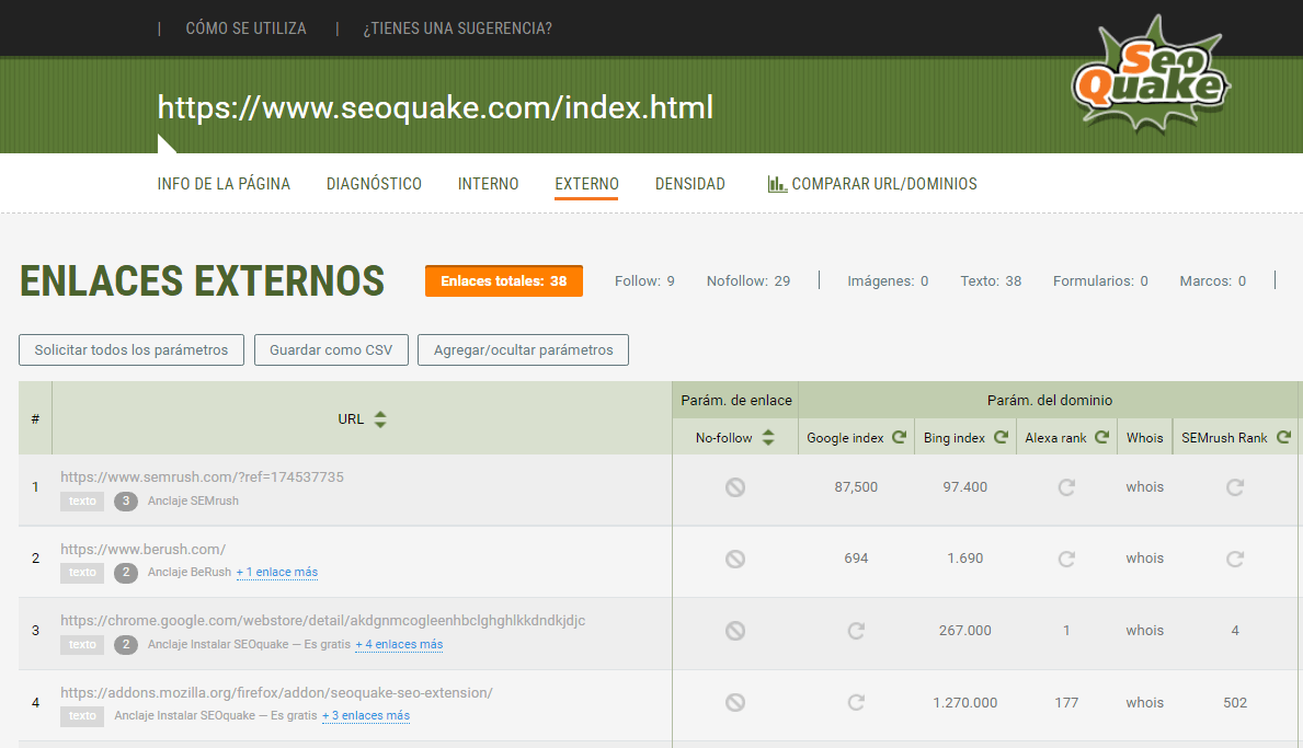 tutorial de seoquake