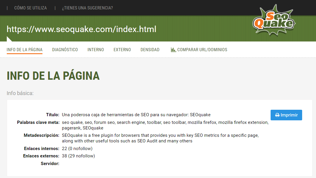 seoquake seo extension chrome