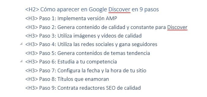 encabezados h1, h2, h3 seo