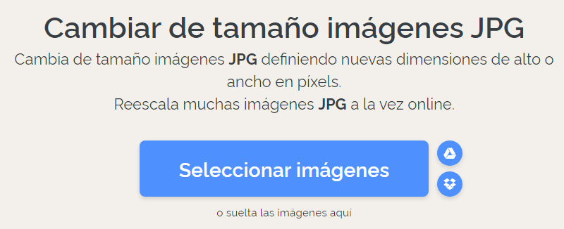 herramienta de redactor para cambiar tamaño de imagenes