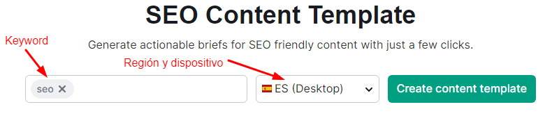 herramienta seo semrush SEO Content Template